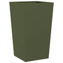 plantekrukker 2 stk. 45x45x75 cm stål olivengrøn