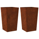 Havekrukker 2 stk 45x45x75 cm Forvitringsstål