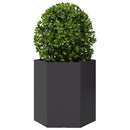 plantekasse 46x40x45 cm sekskantet stål sort
