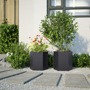 Havekrukker 2 stk. 46x40x45 cm sekskantet stål sort