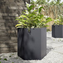plantekasse 46x40x45 cm sekskantet stål antracitgrå
