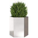 plantekrukke 46x40x45 cm sekskantet rustfrit stål