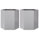 Havekrukker 2 stk 46x40x45cm sekskantet galvaniseret stål sort