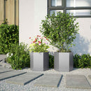 Havekrukker 2 stk 46x40x45cm sekskantet galvaniseret stål sort