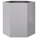 Havekrukker 2 stk 46x40x45cm sekskantet galvaniseret stål sort