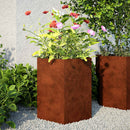 Havekrukker 2 stk 46x40x45 cm sekskantet Forvitringsstål