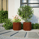 Havekrukker 2 stk 46x40x45 cm sekskantet Forvitringsstål