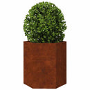 Havekrukker 2 stk 46x40x45 cm sekskantet Forvitringsstål