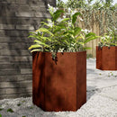 Havekrukker 2 stk 46x40x45 cm sekskantet Forvitringsstål