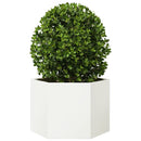 plantekasse 69x60x45 cm sekskantet stål hvid
