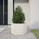 plantekasse 69x60x45 cm sekskantet stål hvid