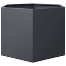 plantekasse 69x60x45 cm sekskantet stål antracitgrå