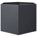 plantekasse 69x60x45 cm sekskantet stål antracitgrå
