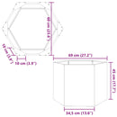plantekasse 69x60x45 cm sekskantet galvaniseret stål