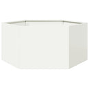 plantekasse 104x90x45 cm sekskantet stål hvid
