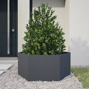 plantekasse 104x90x45 cm sekskantet stål antracitgrå