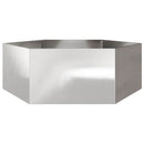 plantekasse 138x120x45 cm sekskantet rustfrit stål