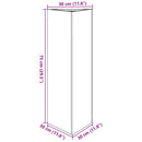 plantekrukke 30x26x75 cm trekantet stål sort