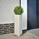 plantekrukke 30x26x75 cm trekantet stål hvid