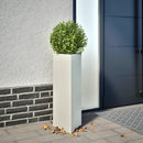 plantekrukker 2 stk. 30x26x75 cm trekantet stål hvid