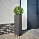 plantekrukke 30x26x75 cm trekantet stål antracitgrå