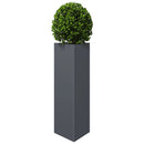 plantekrukker 2 stk. 30x26x75 cm trekantet stål antracitgrå