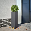 plantekrukker 2 stk. 30x26x75 cm trekantet stål antracitgrå