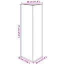 plantekasse 30x26x75 cm trekantet galvaniseret stål