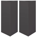plantekrukker 2 stk. 40x34,5x75 cm trekantet stål sort