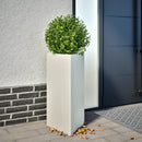 plantekrukke 40x34,5x75 cm trekantet stål hvid