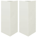 plantekrukker 2 stk. 40x34,5x75 cm trekantet stål hvid