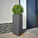 plantekrukke 40x34,5x75 cm trekantet stål antracitgrå