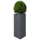 plantekasser 2 stk. 40x34,5x75 cm trekantet stål antracitgrå