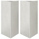 plantekasser 2 stk. 40x34,5x75 cm trekantet rustfrit stål