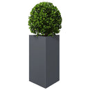 plantekasser 2 stk. 50x43x75 cm trekantet stål antracitgrå