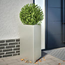 plantekasser 2 stk. 50x43x75 cm trekantet rustfrit stål sort