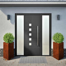 Havekrukker 2 stk Trekantet 50x43x75 cm Forvitringsstål
