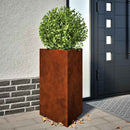 Havekrukker 2 stk Trekantet 50x43x75 cm Forvitringsstål