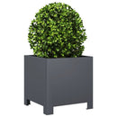 plantekasse 30x30x30 cm stål antracitgrå
