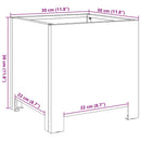 plantekrukke 30x30x30 cm galvaniseret stål
