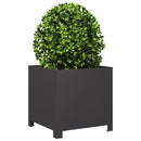 plantekrukke 40x40x40 cm stål sort