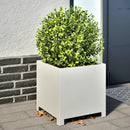 plantekrukke 40x40x40 cm stål hvid