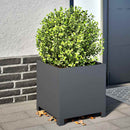 plantekrukke 40x40x40 cm stål antracitgrå