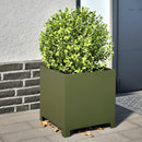 plantekrukker 2 stk. 40x40x40 cm stål olivengrøn