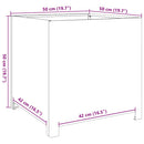 plantekrukke 50x50x50 cm galvaniseret stål