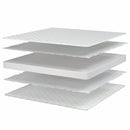 madras 200x200x17 cm blød memoryskum hvid