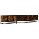 tv-bord 210x35x41 cm konstrueret træ røget egetræsfarve