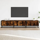 tv-bord 210x35x41 cm konstrueret træ røget egetræsfarve