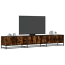 tv-bord 240x35x41 cm konstrueret træ røget egetræsfarve