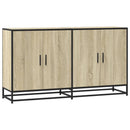 skænk 134x35x76 cm konstrueret træ sonoma-eg